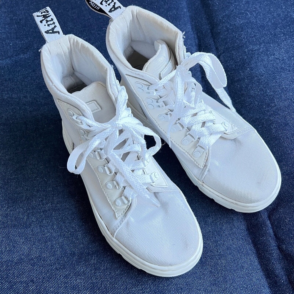 Dr Martens Combs W Boots White Women's Size US 7AW004 - Picture 2 of 9 Dr Marte
